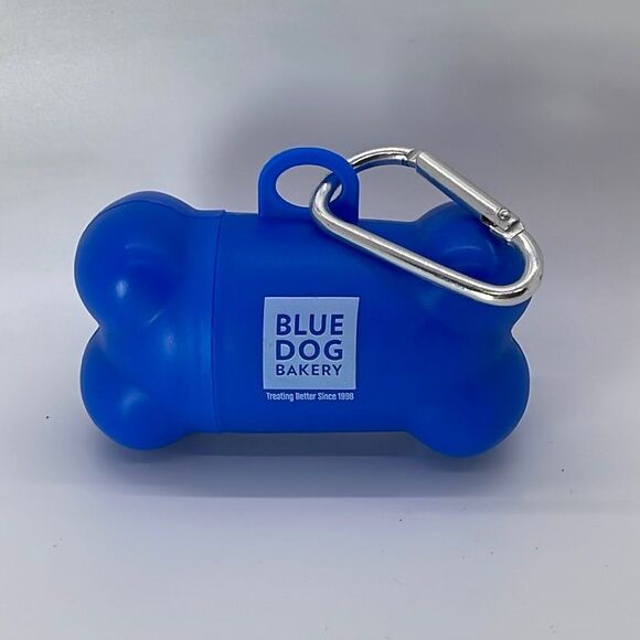 NWT Blue Dog Bakery Dog Poop Bag Dispenser & Clip (Includes Bags) - Picture 3 of 4